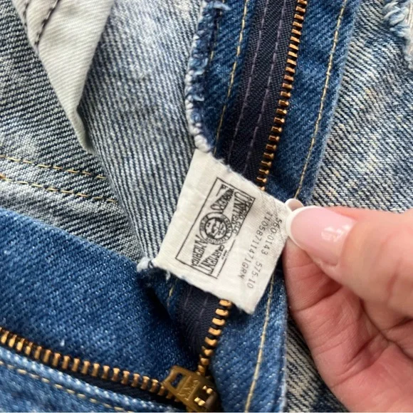 Vintage Lee Acid Wash Denim Cut Off Jean Shorts 26 100% cotton - Picture 5 of 9